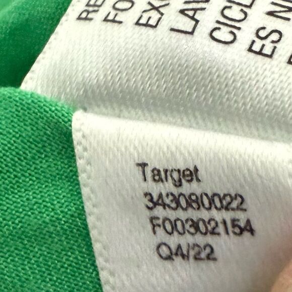 A New Day Green Floral Puff Sleeve Cut Out Bubble Dress Size Small - Picture 7 of 7